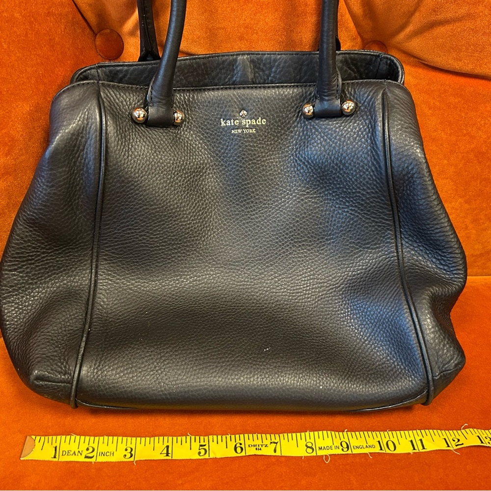 Kate Spade Soft Pebbled Black Leather Tote Bag